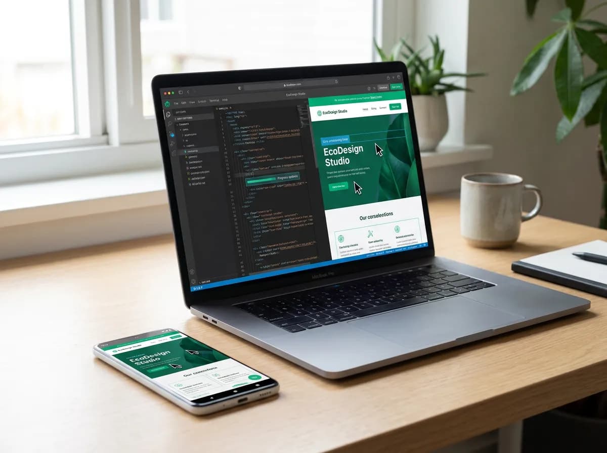 Live preview while building with free AI website builder