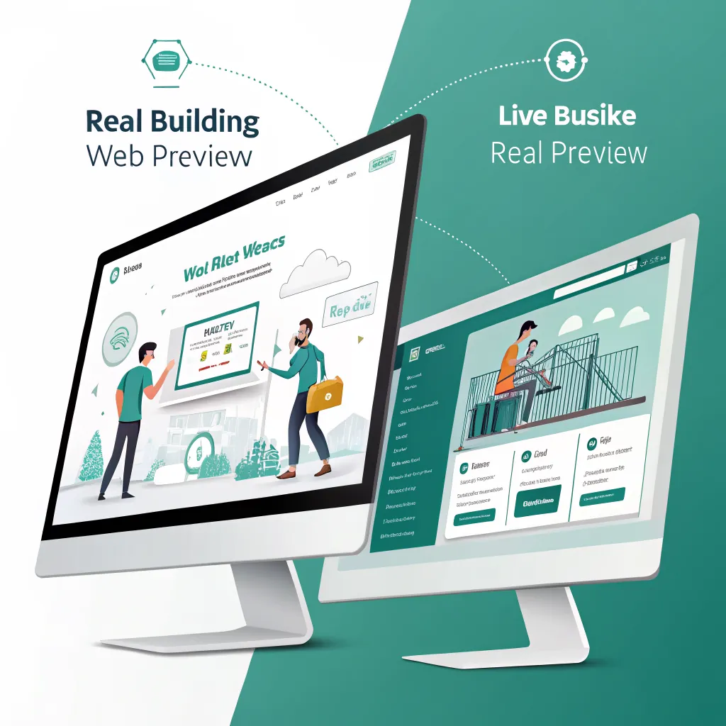 Live preview while building with free AI website builder