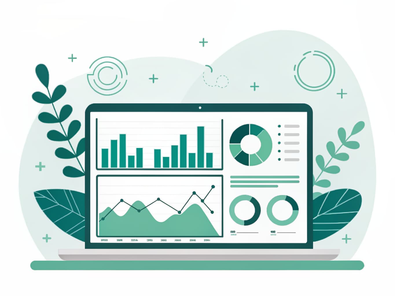 Analytics dashboard showing digital card views, saves and networking reach