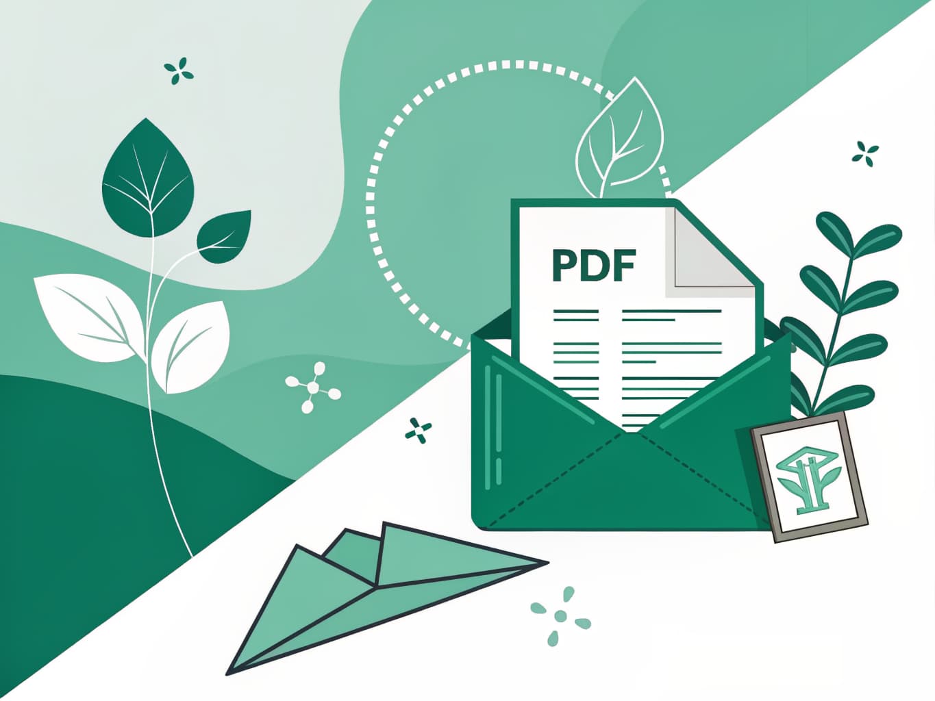 PDF document attached to an email being sent to a client