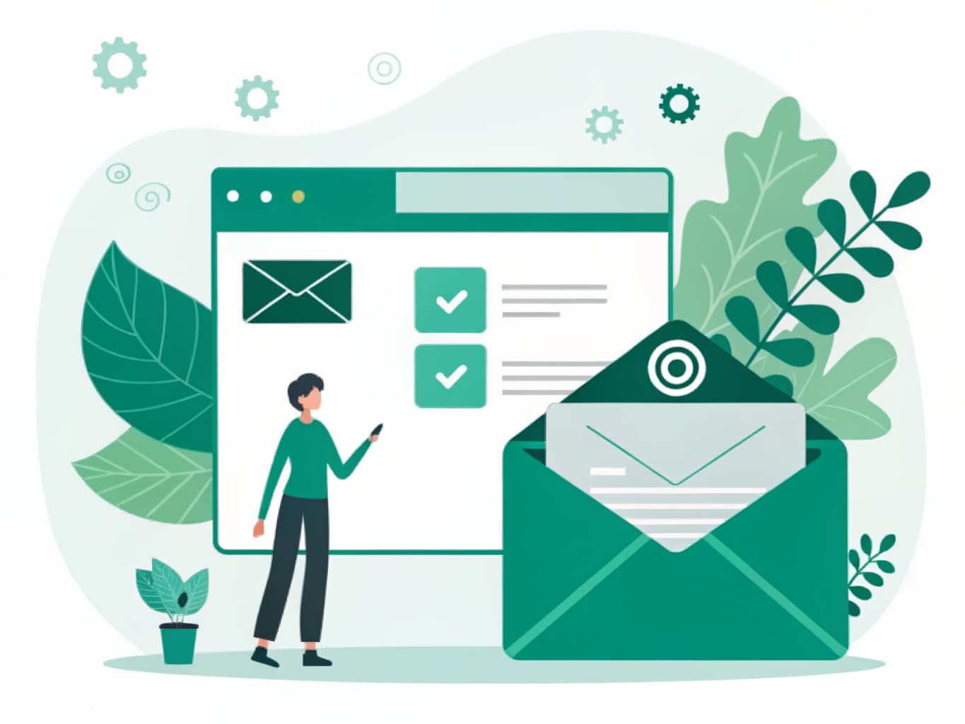 Email with a branded signature that links to a digital business card