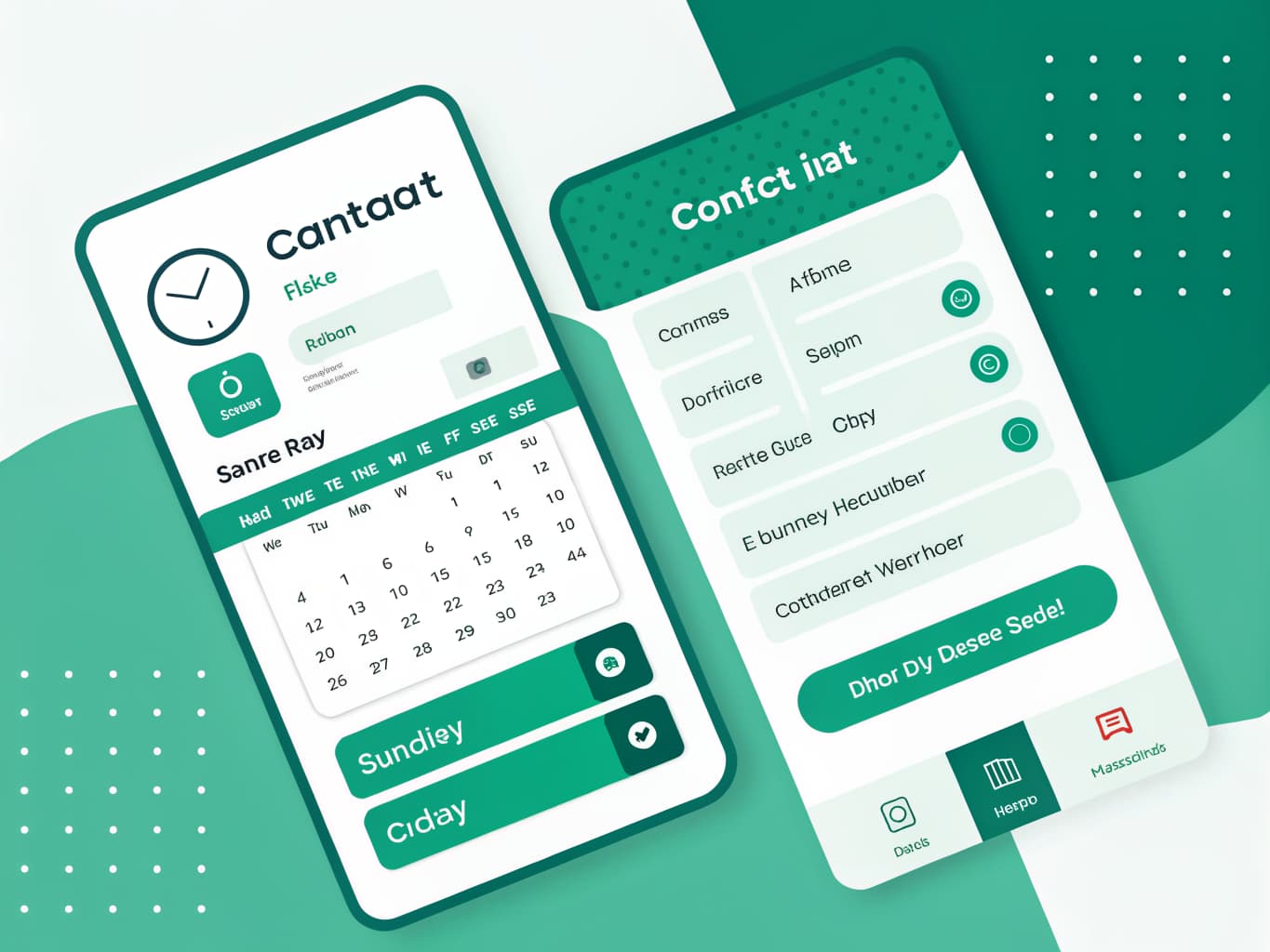 Contact list with follow-up due dates, calendar and snooze reminders