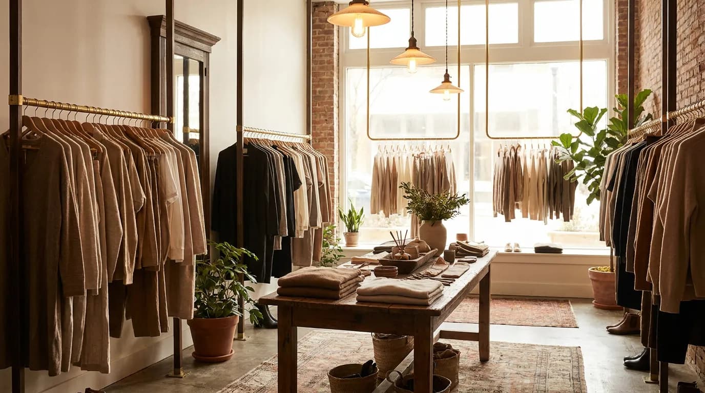 Professional clothing shop website design: AI clothing website builder
