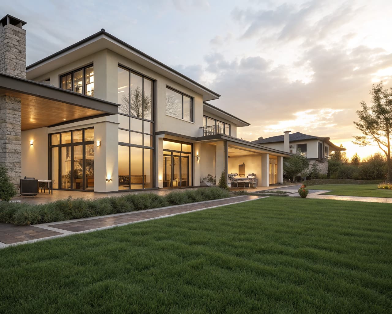 Modern home exterior for a real estate listing website
