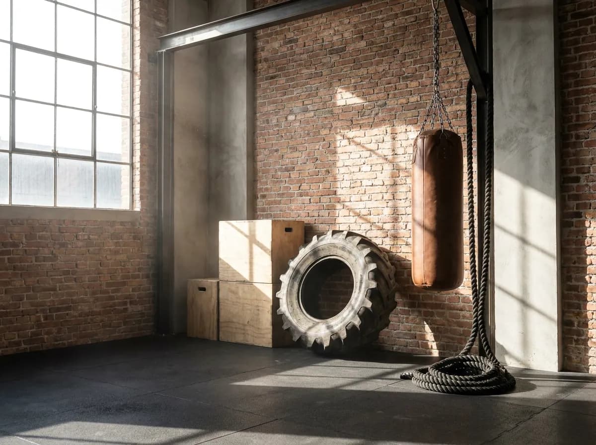 HIIT and boxing gym equipment for fat loss training