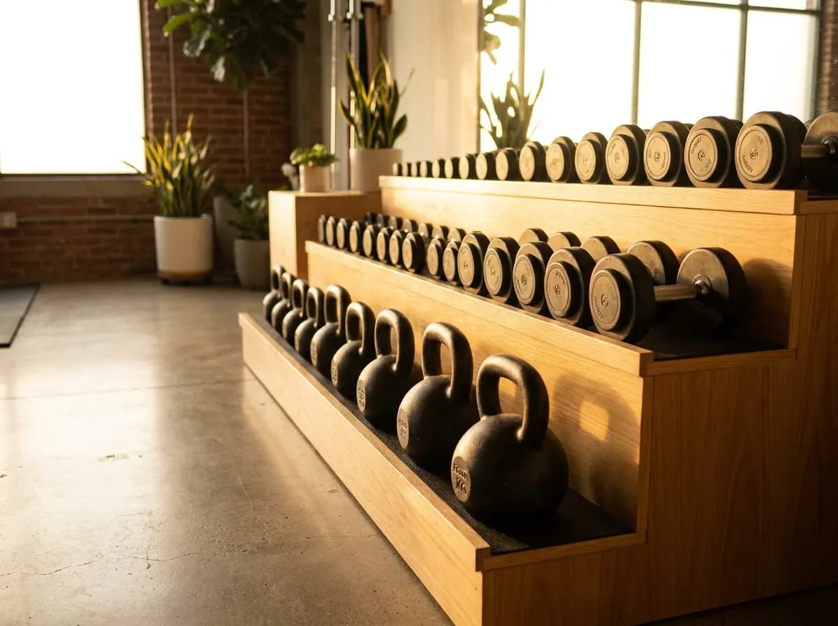 Kettlebells and dumbbells for personal trainer strength programs